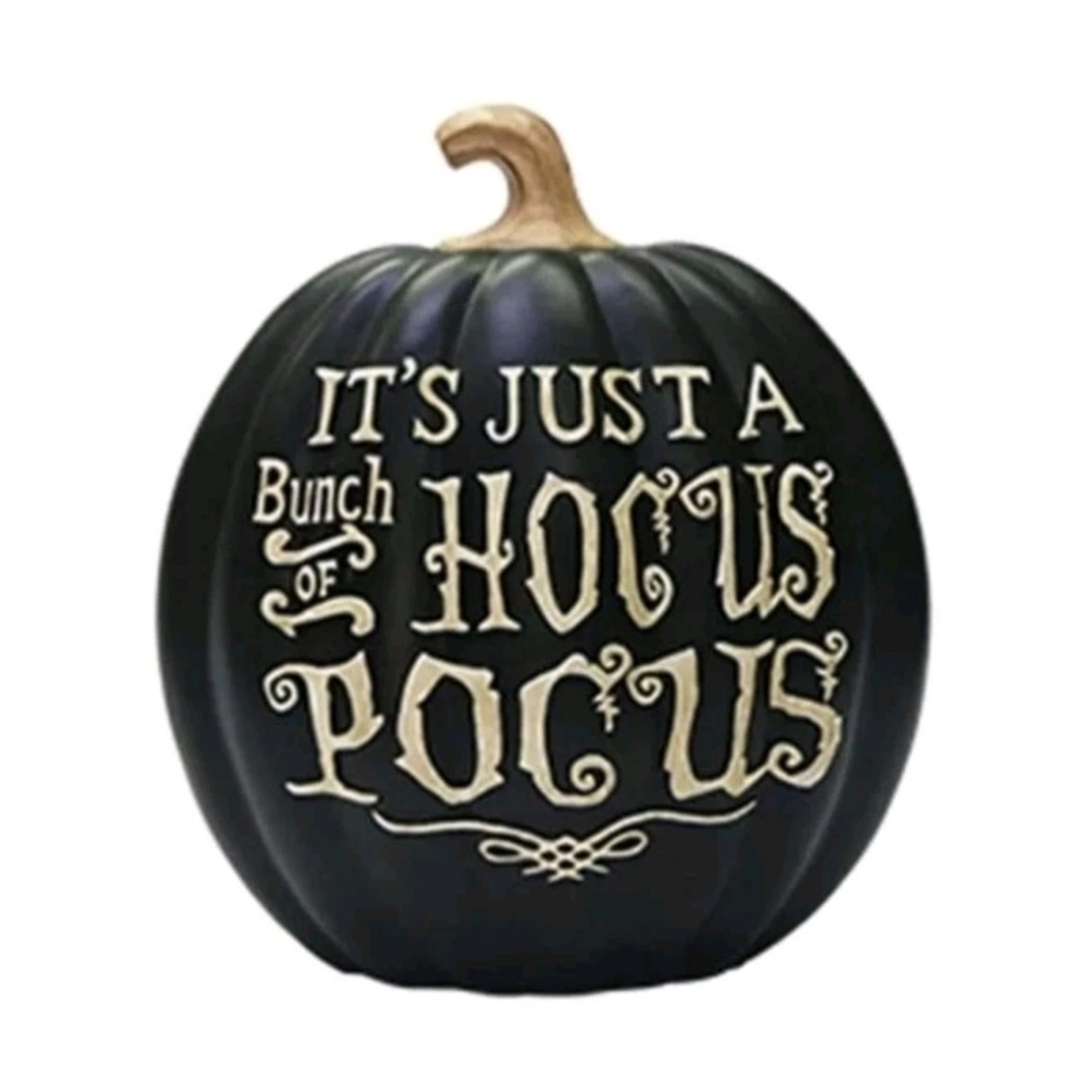 Black Matte Halloween Pumpkin Decor It's‎ Just A Bunch Of Hocus Pocus